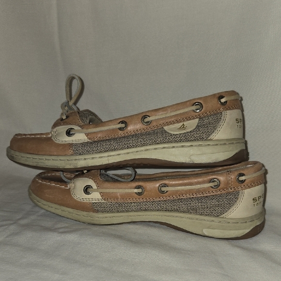 Sperry Tan and Gray Top-Sider Boat Shoes Womens Size 7 - Picture 6 of 7